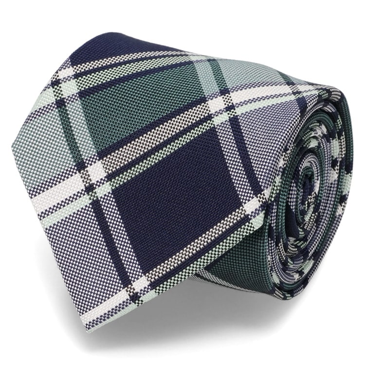 大剣幅8cm チェック柄 スプリングカラーパレットタイ LES MUES【AOKI