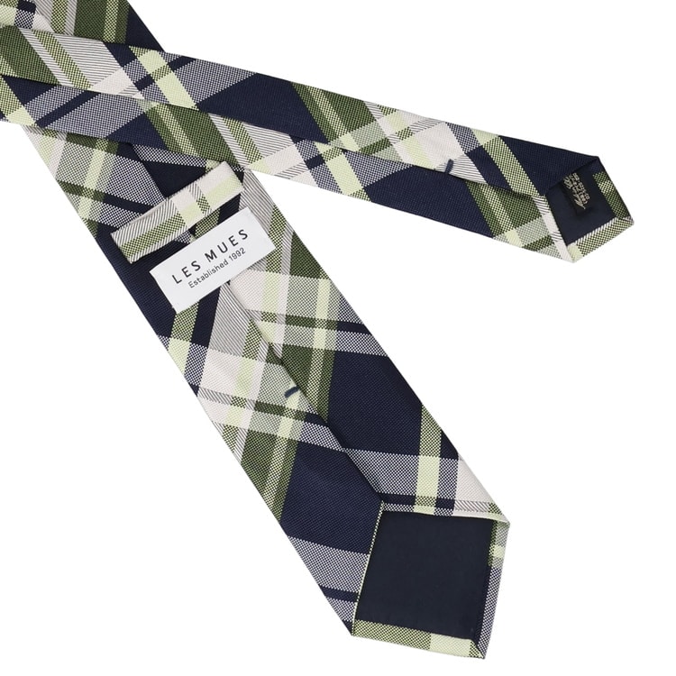 大剣幅8cm チェック柄 スプリングカラーパレットタイ LES MUES【AOKI