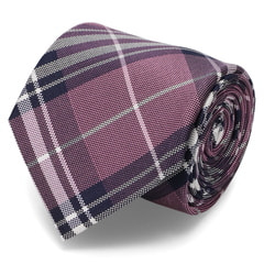 大剣幅8cm チェック柄 スプリングカラーパレットタイ LES MUES