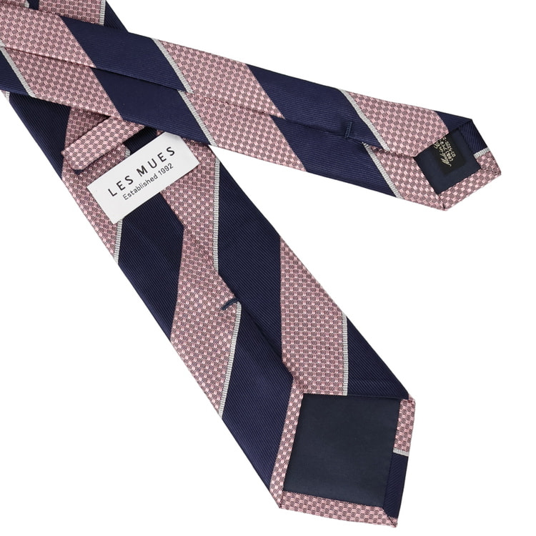 大剣幅8cm ストライプ柄 スプリングカラーパレットタイ LES MUES