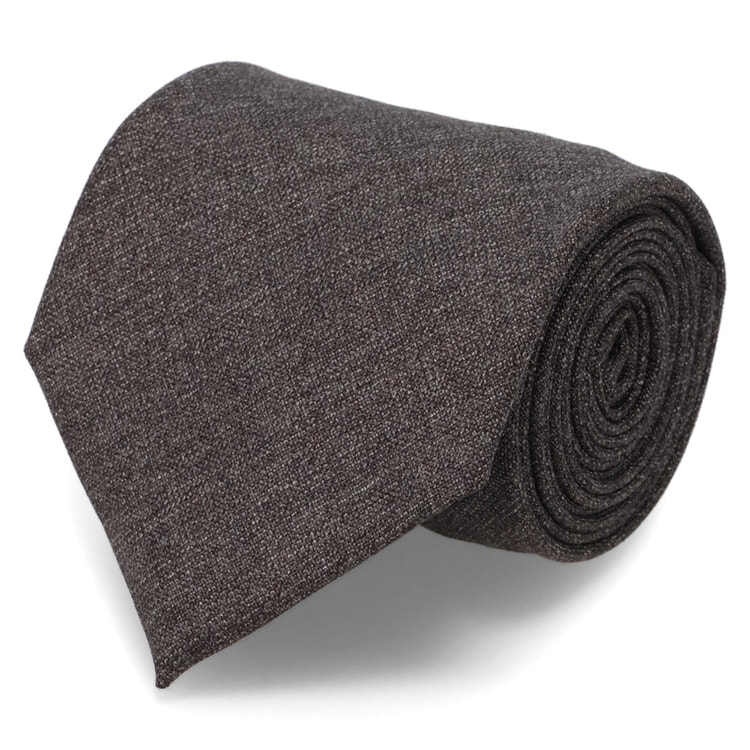 大剣幅8cm 日本製 コンフォートタイ カノニコ ウール 無地ネクタイ LES