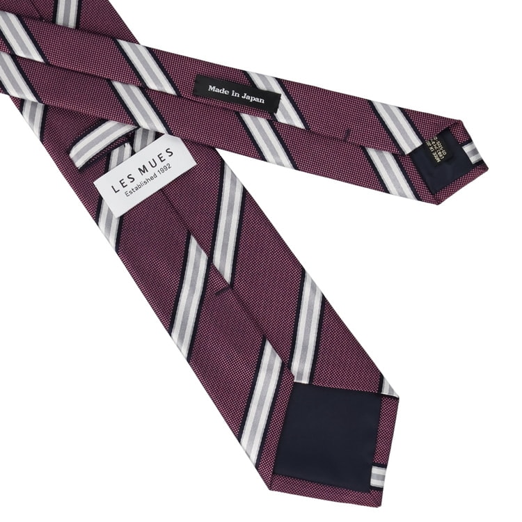 大剣幅8cm 日本製 ストライプ柄ネクタイ LES MUES【AOKI公式通販】