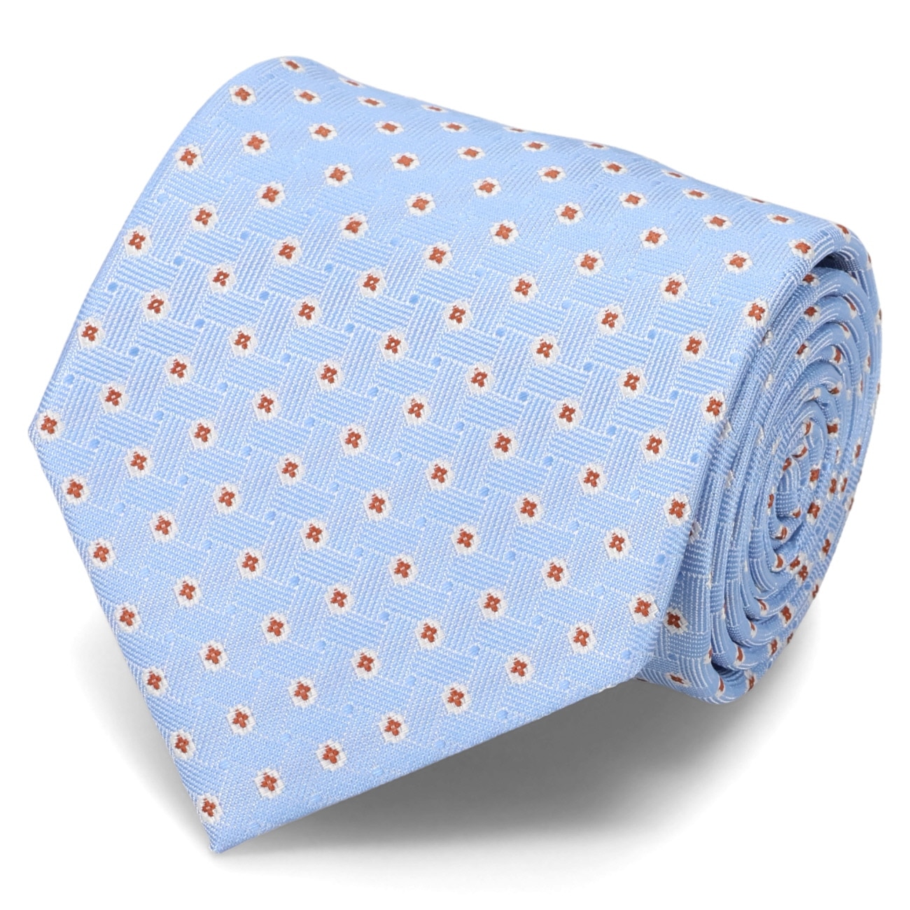 大剣幅8cm ノンアイロン 洗える シルック 小紋柄ネクタイ LES MUES