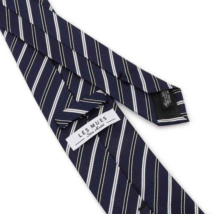 アウトレット】【就活おすすめ】大剣幅7cm ストライプ柄ネクタイ LES