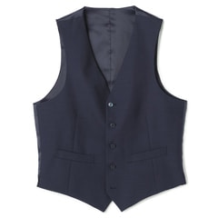 フォーマルベスト ネイビー綾織 LES MUES スリム【AOKI公式通販】