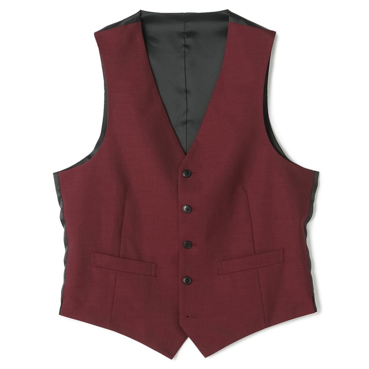 フォーマルベスト ワイン綾織 LES MUES スリム【AOKI公式通販】