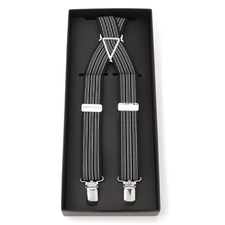 サスペンダー 黒ストライプ柄【AOKI公式通販】