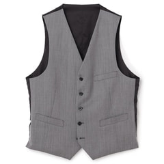 リバーシブルベスト 黒×グレー スーパーストレッチ LES MUES