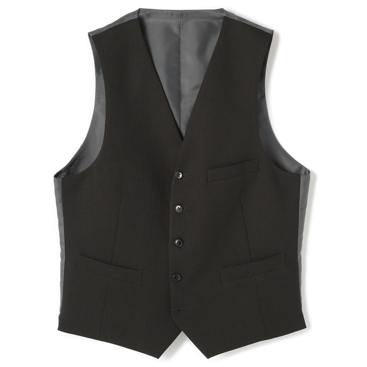 アウトレット】リバーシブルベスト 黒×紺 JOURNAL WORKS スリム