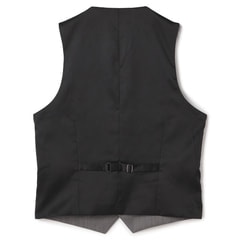リバーシブルベスト 黒×グレー LES MUES スリム 別売りスーツあり