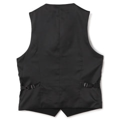 リバーシブルベスト 黒×グレー LES MUES スリム 別売りスーツあり