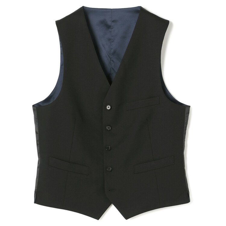 リバーシブルベスト 黒シャドー×紺シャドー スーパーストレッチ LES
