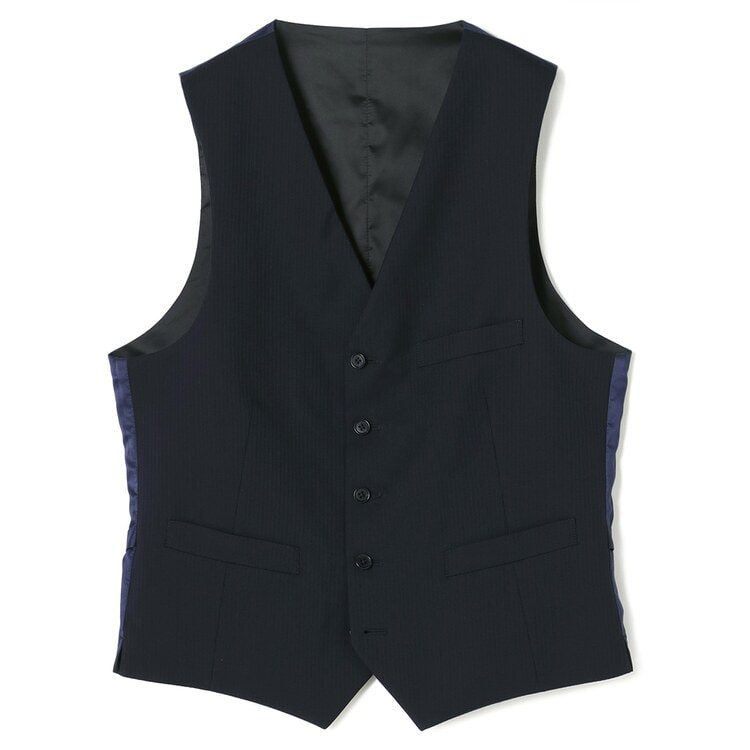 リバーシブルベスト 黒シャドー×紺シャドー スーパーストレッチ LES