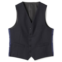 リサイクル素材使用 リバーシブルベスト 黒×紺 JOURNAL WORKS