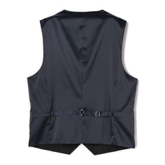 リバーシブルベスト 紺チェック×チャコールグレーチェック MAJI