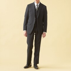 QOS】黒無地ベスト ベーシック LES MUES セットアップ着用可