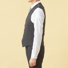 QOS】 黒シャドーストライプベスト ベーシック LES MUES セット