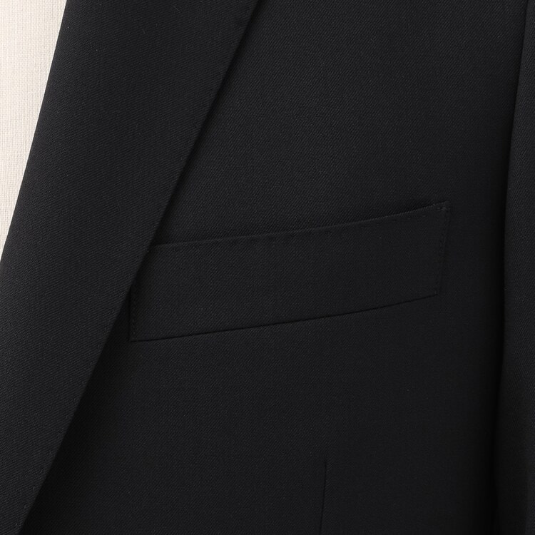 QOS】黒無地ジャケット スリム LES MUES セットアップ着用可