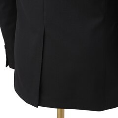 QOS】洗える 黒無地 ジャケット スリム LES MUES セットアップ着用