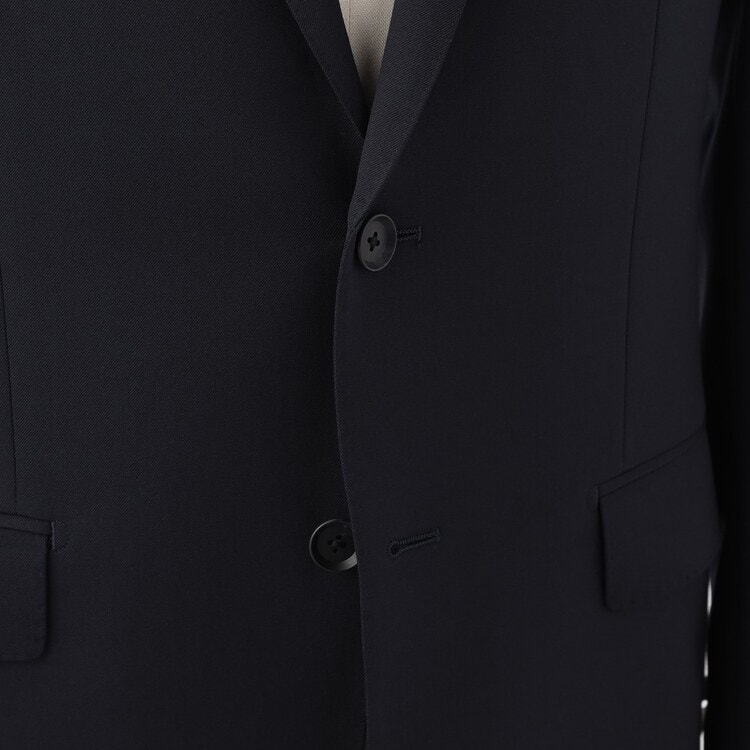 QOS】紺無地ジャケット スリム LES MUES セットアップ着用可【AOKI公式