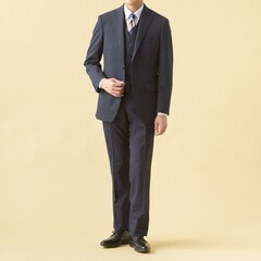 QOS】紺ピンヘッドジャケット ベーシック LES MUES セットアップ