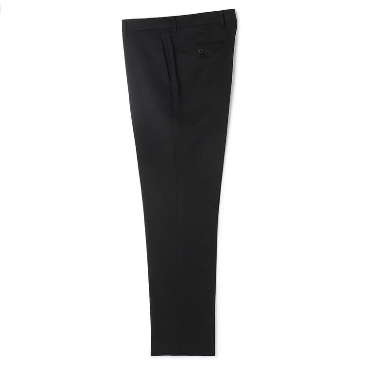 【QOS】黒無地ノータックパンツ LES MUES セットアップ着用可