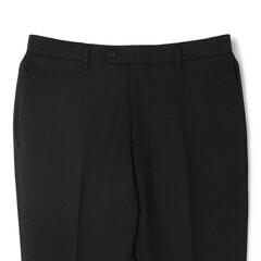【QOS】黒無地ノータックパンツ LES MUES セットアップ着用可
