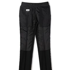 【QOS】黒無地ノータックパンツ LES MUES セットアップ着用可
