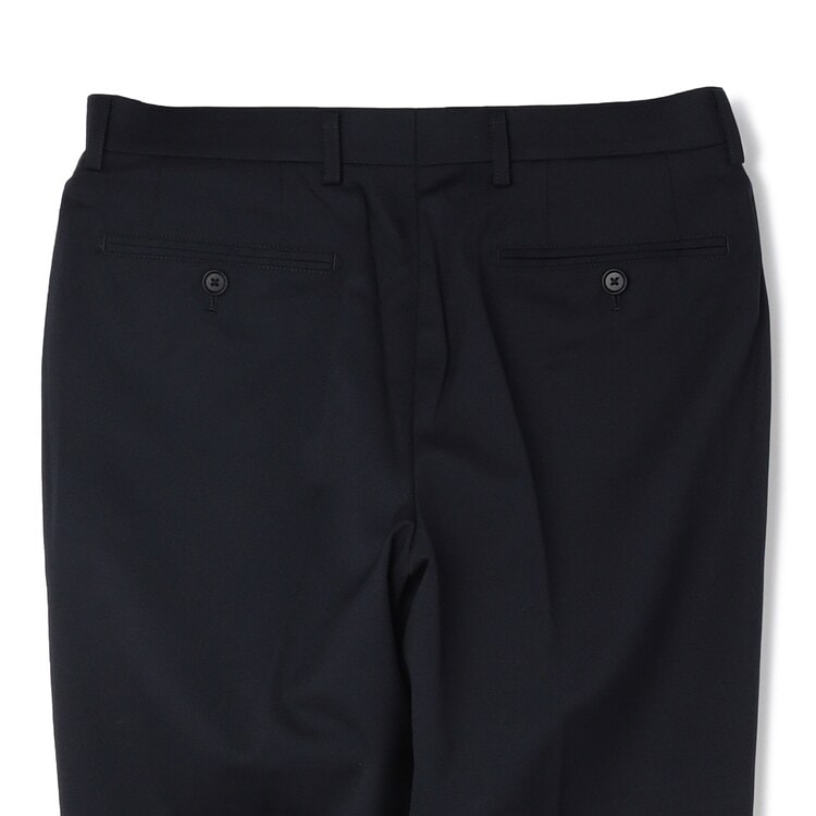 【QOS】紺無地ノータックパンツ LES MUES セットアップ着用可