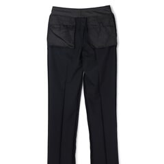 【QOS】紺無地ノータックパンツ LES MUES セットアップ着用可