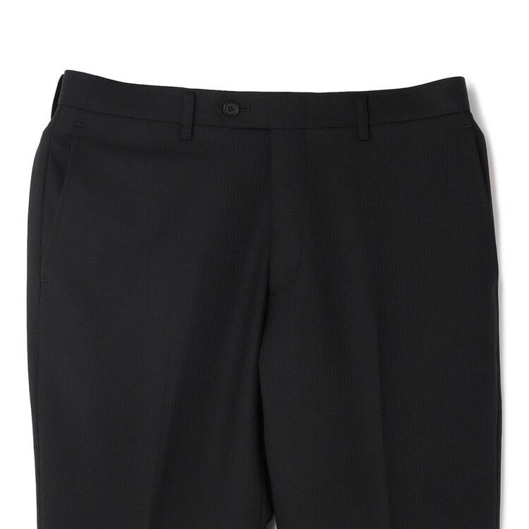クイックオーダースーツ】 洗える 黒シャドー ノータックパンツ LES