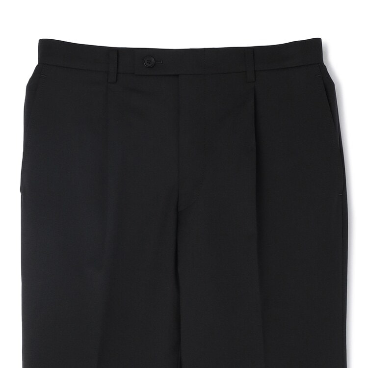 QOS】黒無地ワンタックパンツ LES MUES セットアップ着用可【AOKI公式