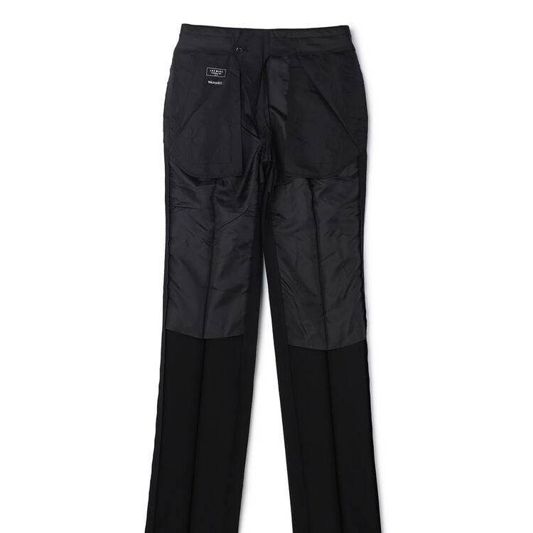 QOS】黒無地ワンタックパンツ LES MUES セットアップ着用可【AOKI公式