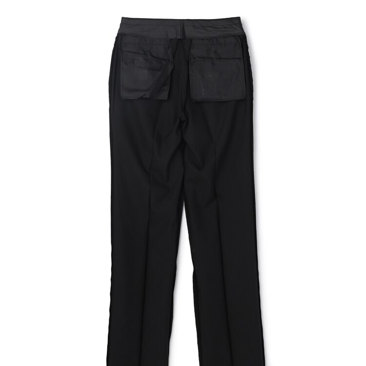 その他 Aoki QOS】黒無地ワンタックパンツ LES MUES セットアップ着用可【AOKI公式