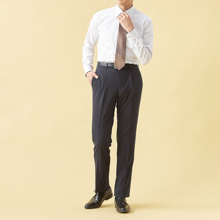 クイックオーダースーツ】洗える 紺シャドー ワンタックパンツ LES