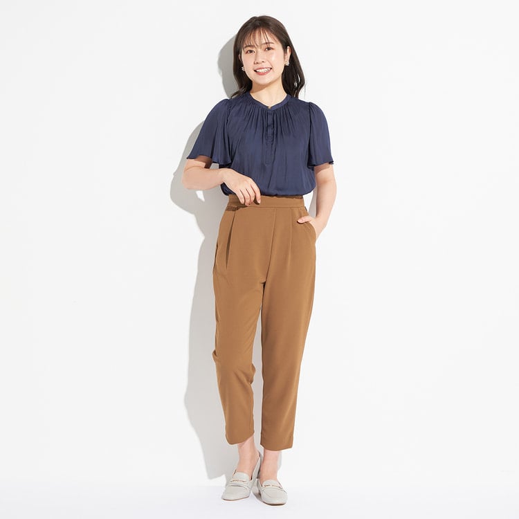 特価】2wayストレッチ ペグトップパンツ 茶【AOKI公式通販】