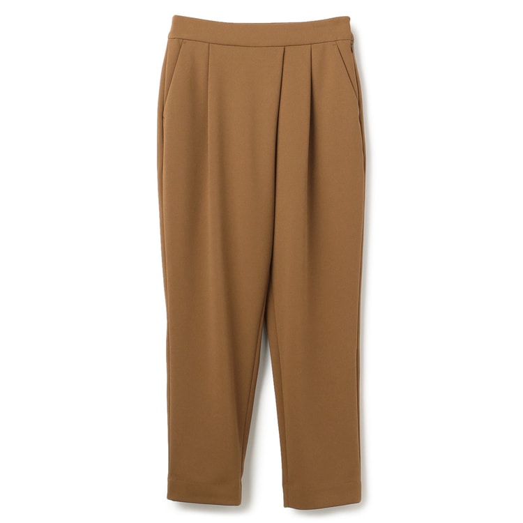 No hemming required, ready to wear! Stretch easy Q pants tapered No pleats denim-like twill
