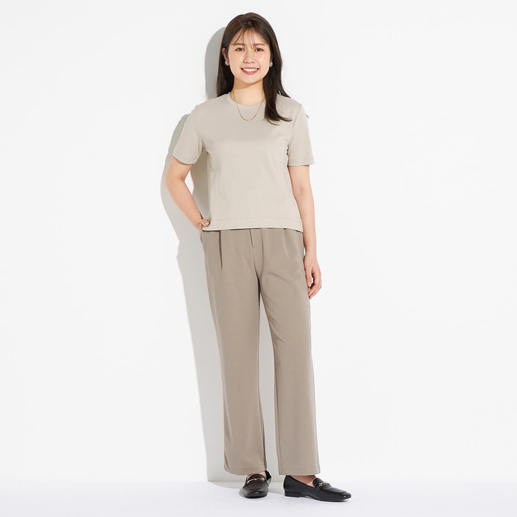 なつ★新品★新品★ANIECA★ストレートパンツ（ベージュ38） なつ☆新品☆新品☆ANIECA☆ストレートパンツ（ベージュ38）
