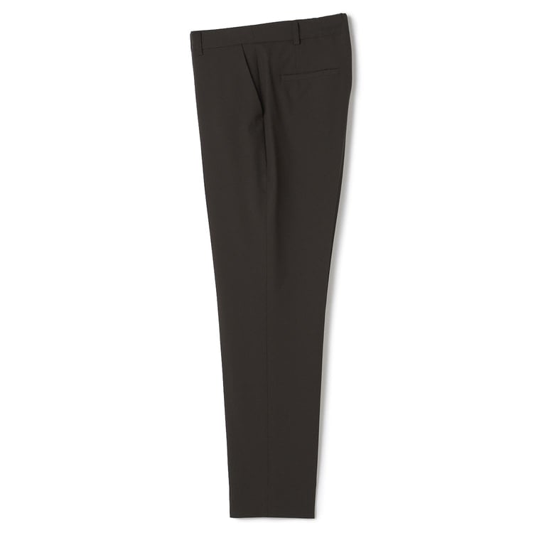特価】2wayストレッチ クロップドパンツ 茶 セットアップ着用可