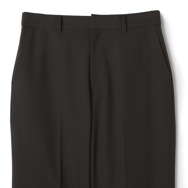 特価】2wayストレッチ クロップドパンツ 茶 セットアップ着用可