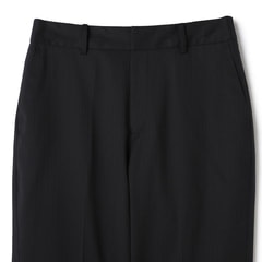 アウトレット】洗えるキレイスーツ クロップドパンツ 黒シャドー