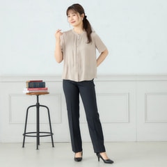 アウトレット】洗えるスーツ ストレッチ ストレートパンツ 紺シャドー