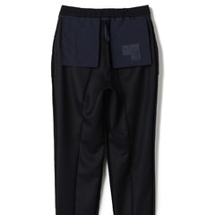 麻調クロップドパンツ 紺 セットアップ着用可【AOKI公式通販】