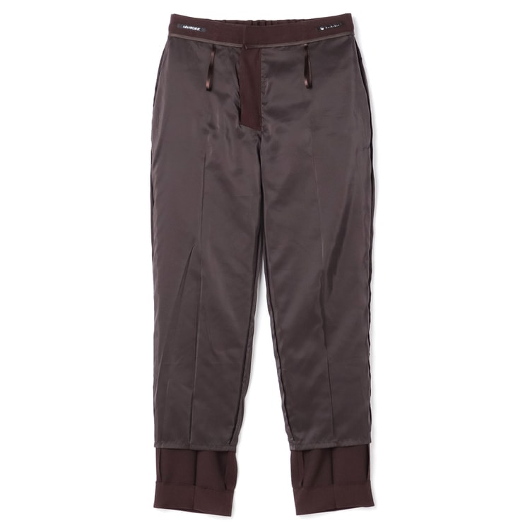 2wayストレッチ クロップドパンツ 茶 セットアップ着用可【AOKI