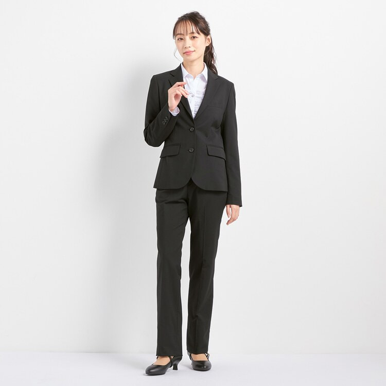 新品☆6L黒系無地ストレートパンツスーツお仕事・フォーマルに〇A775 新品☆6L黒系無地ストレートパンツスーツお仕事・フォーマルに〇