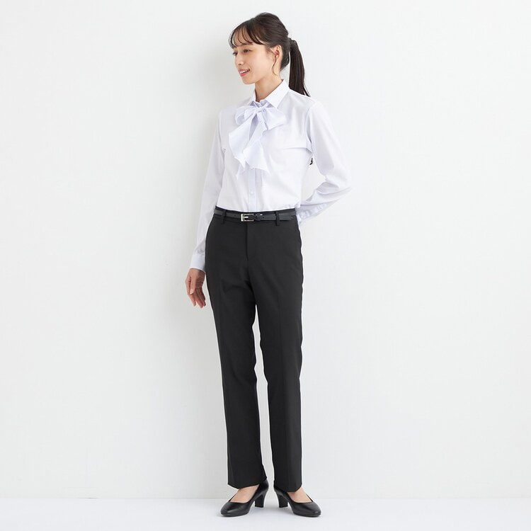 新品☆6L黒系無地ストレートパンツスーツお仕事・フォーマルに〇A775 新品☆21号3L黒系♪すご伸びストレッチパンツスーツ♪防汚