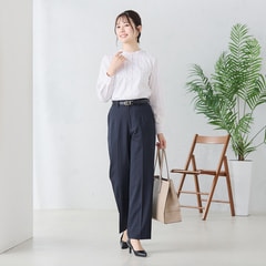 グレー プリーツ裾 長袖トップスパンツ、セットアップ グレー プリーツ裾 長袖トップスパンツ、セットアップ