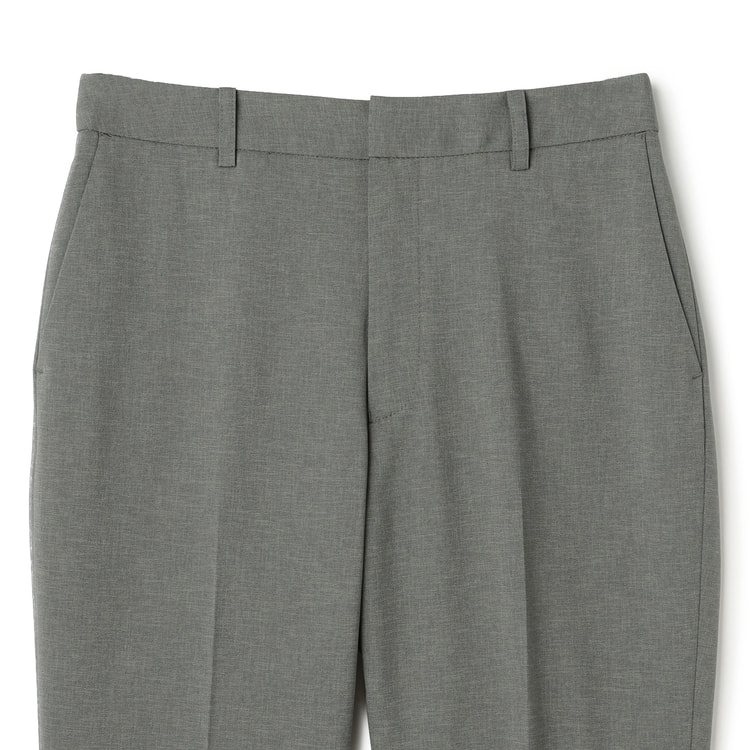 ツイルストレッチ クロップドパンツ セットアップ着用可 グレー【AOKI