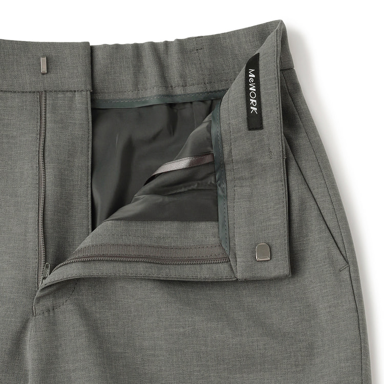 ツイルストレッチ クロップドパンツ セットアップ着用可 グレー ツイルストレッチ クロップドパンツ セットアップ着用可 グレー