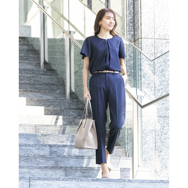 リネンライク クロップドパンツ セットアップ着用可【AOKI公式通販】 リネンライク クロップドパンツ セットアップ着用可【AOKI公式通販】